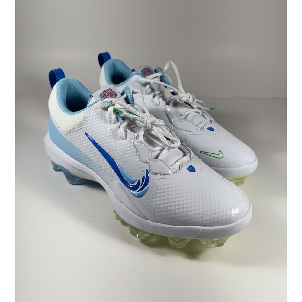 NIKE Force Trout 9 Pro MCS Baseball Cleats White Blue Men's 12 *NEW* FQ7726-104